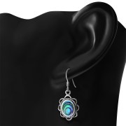 Abalone Silver Earrings, e362h